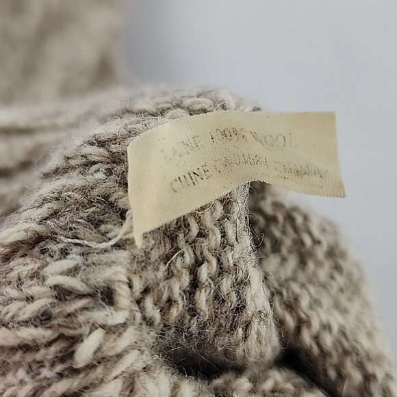 Watson Women's 100% Wool Beige Cream Fingerless Knit Gloves Stretch Size S/M - Picture 4 of 4